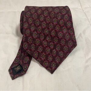 Karl Lagerfeld Purple Pink Floral Men's Tie 100% Silk 56 x 3.75 Necktie EUC